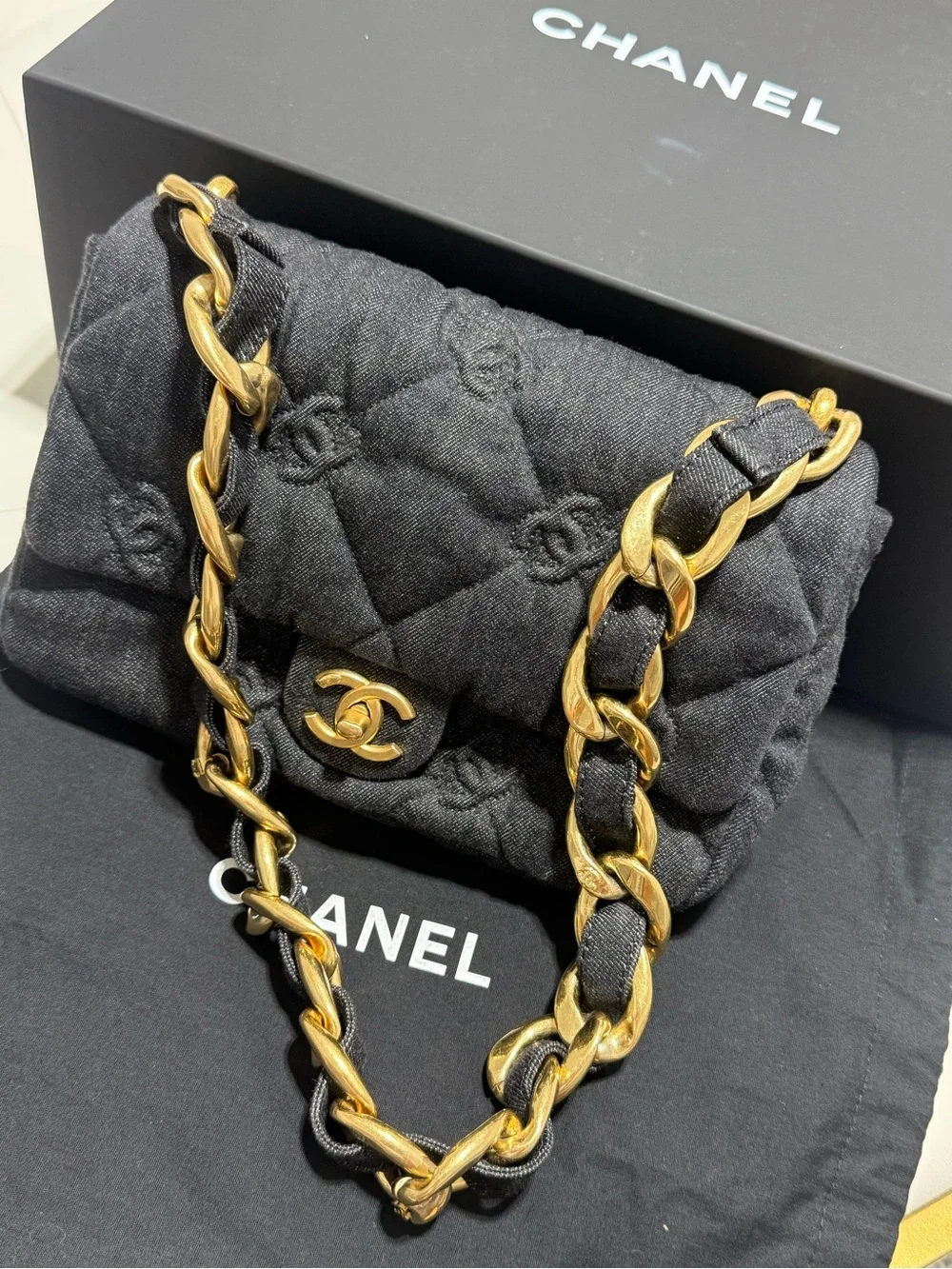 Chanel Black Denim